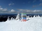 Slope signage in the Big White ski area