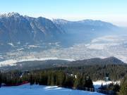 Garmisch-Partenkirchen at the foot of the ski resort