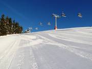 Freshly groomed slope