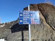 Information board in the ski area