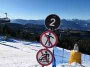 Slope marking in the Meran 2000 ski area
