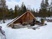 Fire pits in the ski area
