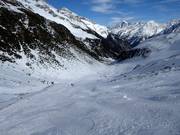 Ski route Wilde Grub'n to the valley station