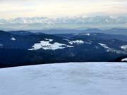 View over the Southern Black Forest to the Swiss Alps