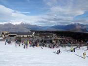 Sun terrace at Coronet Peak Restaurant