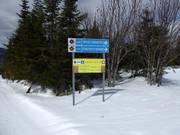 Slope signage in the Le Mont Grand-Fonds ski area