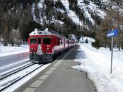 The Rhaetian Railway connects Morteratsch with Diavolezza and Lagalb
