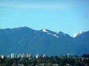 View from Vancouver of the Grouse Mountain ski area