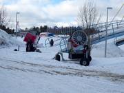 Snow cannons in the ski resort of Ounasvaara