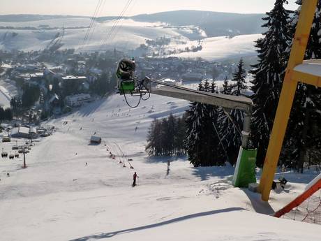 Snow reliability German Ore Mountains (Deutsches Erzgebirge) – Snow reliability Fichtelberg – Oberwiesenthal