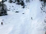 Open ski area beneath the Powder Shuttle