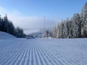Groomed slope