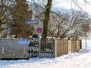 Signpost to the ski lift in Eschenlohe
