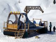 Snow groomer playground at the Tschuggenhütte in Arosa