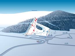 Trail map Filipovice Skipark