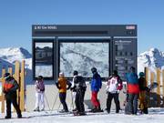 Large information boards with detailed and overall views