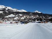Practice area at the valley station in Les Diablerets