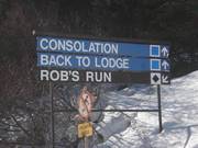 Slope signage in the Mt. Norquay ski area