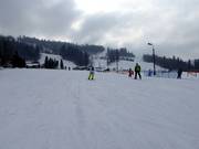 Easy slope in the Krasnal ski area in Szczyrk