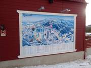 Piste map in the ski resort of Kläppen