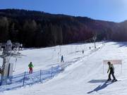 Beginner slope Abrahamwiese next to the valley station of the gondola lift