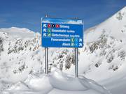 Clear signage on the slopes