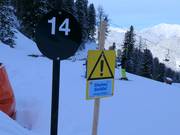 Warning: steep slope