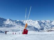 Snow lances in the Les 3 Vallées ski area