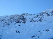 View of the extreme freeride areas at Savin Kuk