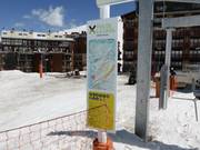 Small slope map at the chairlift