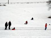 The toboggan slope below the ski run