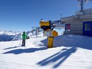 High-performance snow cannon in Samnaun