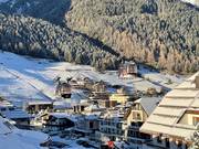 View of the accommodations in Ischgl with Silvretta Therme