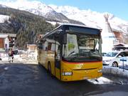 Ski bus in the Saas Valley