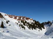 View of the accommodations on the Belalp