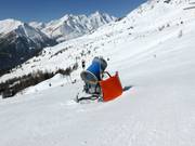 Snow cannon in front of the Großglockner