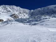 Glacier slope in the Hohsaas ski resort