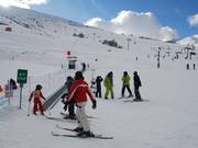 Ski school area near the Tourist Office in Le Corbier