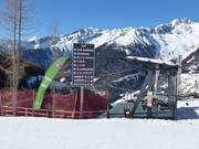 Slope signage at Klausberg