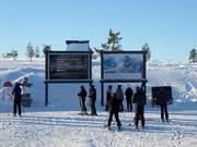 Slope map and slope signage in the Tandådalen/Hundfjället ski area