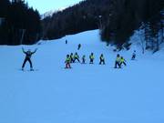 One of many children's ski lessons