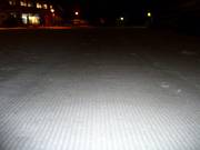 Before night skiing, everything is freshly groomed again.