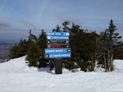 Slope signage in the Killington ski area
