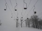 Old single chairlift in the Kagura ski area