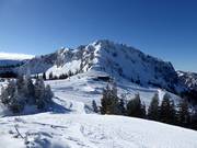 View towards the mountain station with Scheibenwand