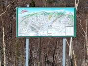 Slope map in the ski area