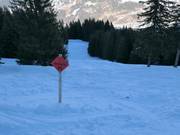 Challenging ski route to Vandans