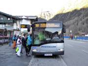 Ski bus in Sölden at the Giggijochbahn