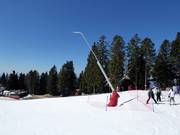 Snowmaking with lances in the Krvavec ski resort