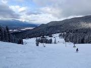View over the Fairmont Hot Springs ski area